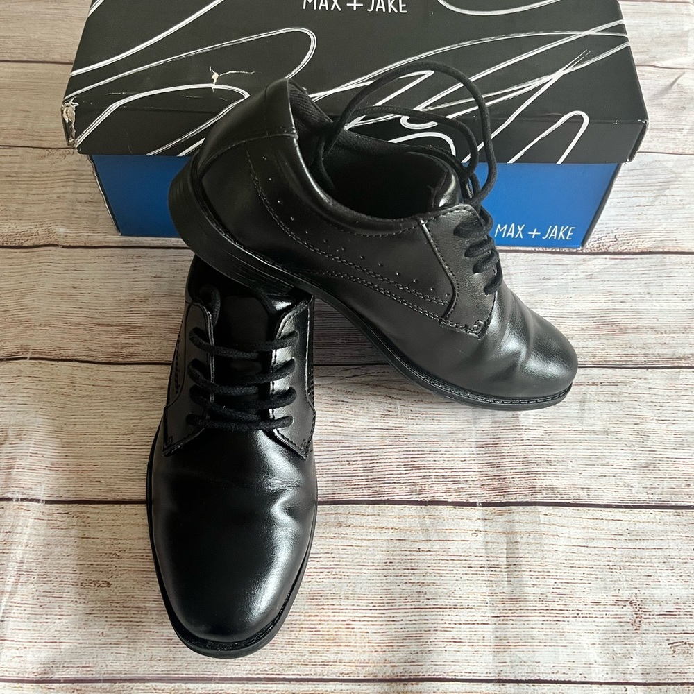 Boy's Black Dressy Shoes Grant Oxford Size 3M